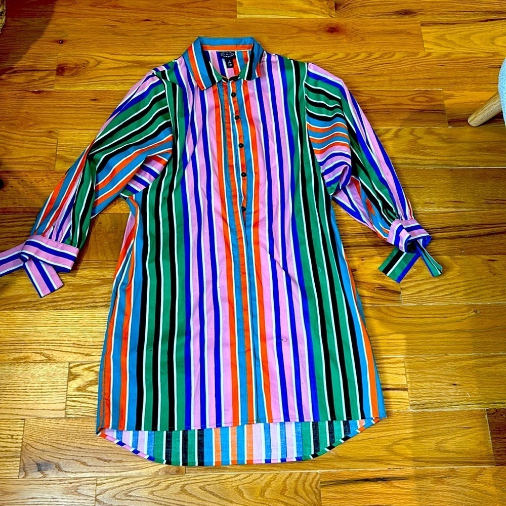 Multi Color Oversized Shirt Dress